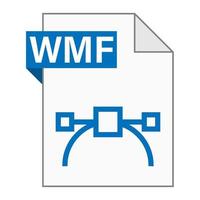 Modern flat design of WMF file icon for web vector