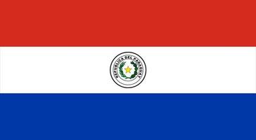 Ilustración simple de la bandera de Paraguay para el día de la independencia o las elecciones vector