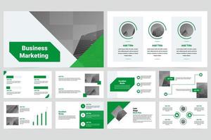 Green Modern Business Marketing Work Report Presentation vector