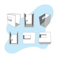 small room with various poses vector