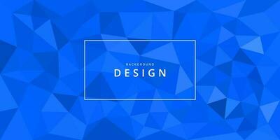 Blue triangle background with a white square vector