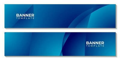 set of banner template with wave colorful vector