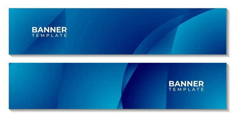 set of banner template with wave colorful