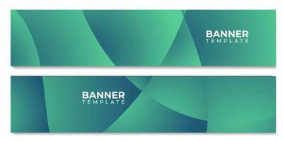 set of banner template with wave colorful vector