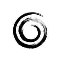 Black enso zen circle on white background. Vector illustration