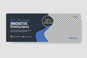 Social media cover vector templates fully editable, advertising design, web banner template