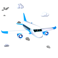 AIRCRAFT FRONT VIEW 3D ILLUSTRATION TRANSPARENT BACKGROUND png