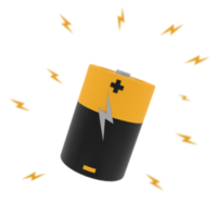 batteri 3d illustration transparent bakgrund png