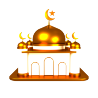 Ilustración de mezquita 3d png