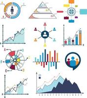 conjunto vector infografía para elemento diseño en el blanco antecedentes