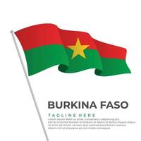 Template vector Burkina Faso flag modern design