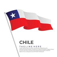 Template vector Chile flag modern design