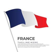 Template vector France flag modern design