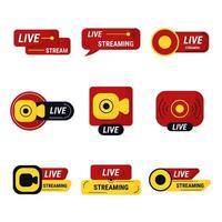 Live Streaming Badge Collection vector