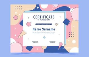 Abstract Creative Certificate Template vector