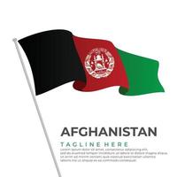 Template vector Afghanistan flag modern design