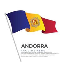 Template vector Andorra flag modern design