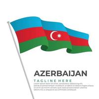 modelo vector azerbaiyán bandera moderno diseño