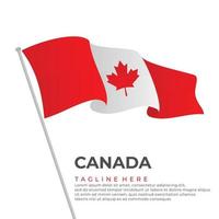 Template vector Canada flag modern design