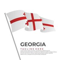 Template vector Georgia flag modern design