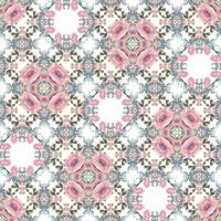 Seamless pattern with watercolor flowers and leaves. Botanical illustration for wrapping paper, wallpaper, fabric, decorating and backdrop. Illustration of repeating image with floral ornament. photo