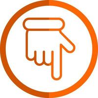 Hand Point Down Vector Icon Design