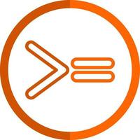 Greater Than Equal Vector Icon Design