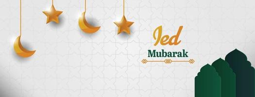 Ied Mubarak Simple Greeting Card Poster vector