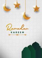 Ramadan Kareem Simple Mosque vector