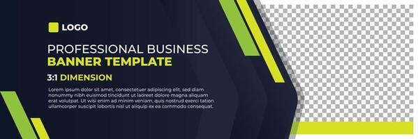 Professional modern banner vector, business company horizontal background template with layout text and empty space for image vector