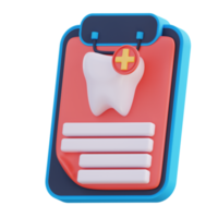 3d ilustração dental dados portfólio png