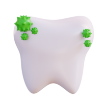 3d ilustração do germes em dentes png