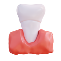 3d ilustração do dentes e gengivas png