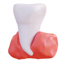 3d illustration of teeth and gums png