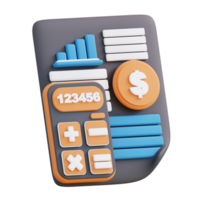 3D illustration of Financial data management png