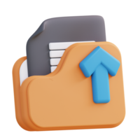 3D illustration of file management folder upload png