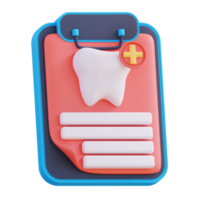 3d illustrazione dentale dati portafoglio png