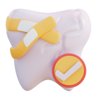 3d illustration de caries traitement png