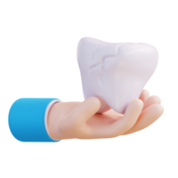 3d illustration of hand holding cavities png