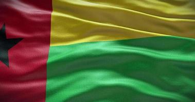 Guiné bissau bandeira fundo. nacional bandeira do país acenando video