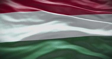 Hungria bandeira fundo. nacional bandeira do país acenando video