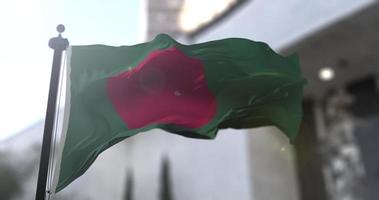 Bangladesh nacional bandera, país ondulación bandera. política y Noticias ilustración video