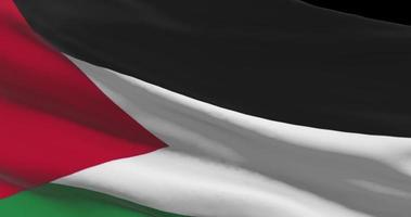 Jordan flag waving closeup, national symbol of country background video