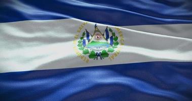 El Salvador flag background. National flag of country waving video