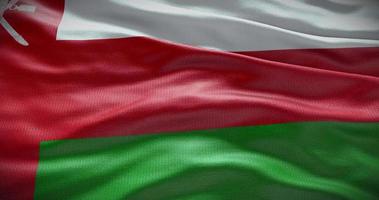 Oman flag background. National flag of country waving video