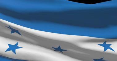 Honduras bandeira acenando fechar-se, nacional símbolo do país fundo video