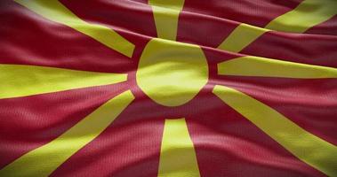 norr macedonia flagga bakgrund. nationell flagga av Land vinka video