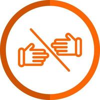 Handshake Slash Vector Icon Design