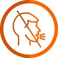 Head Side Cough Slash Vector Icon Design