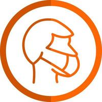 Head Side Mask Vector Icon Design